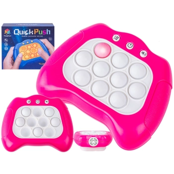 Zabawka Gra Elektroniczna Antystresowa Pop IT Sensoryczna, Wypychanka, Pad, Kontroler RÓŻOWY