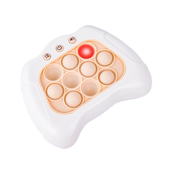 Zabawka Gra Elektroniczna Antystresowa Pop IT Sensoryczna, Wypychanka, Pad, Kontroler BIAŁY