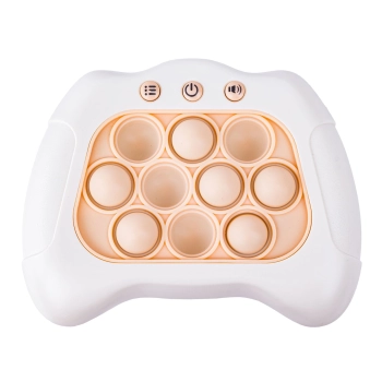 Zabawka Gra Elektroniczna Antystresowa Pop IT Sensoryczna, Wypychanka, Pad, Kontroler BIAŁY