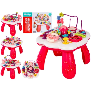 Edukacyjny Interaktywny Stolik Muzyczny Dla Dzieci + Pianinko Czerwony