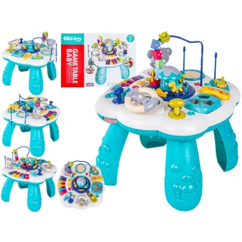 Edukacyjny Interaktywny Muzyczny Stolik Dla Dzieci + Pianinko Niebieski