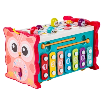 Edukacyjna, interaktywna zabawka dla dzieci 8w1, Cymbałki, Zegar