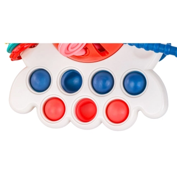 Ośmiornica Sensoryczna wielofunkcyjna zabawka dla dzieci Gryzak 4w1 edukacyjna + akcesoria