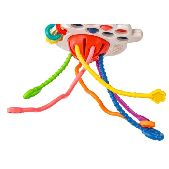 Ośmiornica Sensoryczna wielofunkcyjna zabawka dla dzieci Gryzak 4w1 edukacyjna + akcesoria