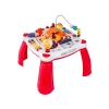 Edukacyjny Interaktywny Stolik Dla Dzieci 2w1 POJAZDY Pianinko Rakieta Akcesoria Czerwony