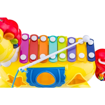 Edukacyjny Konik Na Biegunach Interaktywny Sorter, Cymbałki, Klocki, Melodie