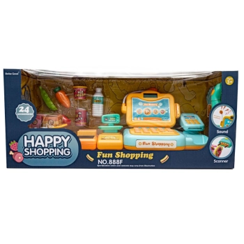 Edukacyjna sklepowa kasa fiskalna - mikrofon, waga, czytnik, akcesoria