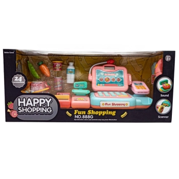 Edukacyjna sklepowa kasa fiskalna - mikrofon, waga, czytnik, akcesoria