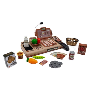 Edukacyjna sklepowa kasa fiskalna - mikrofon, waga, koszyk, akcesoria