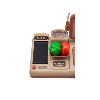 Edukacyjna sklepowa kasa fiskalna - mikrofon, waga, koszyk, akcesoria