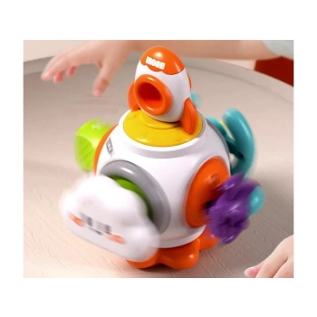 Kostka Sensoryczna Edukacyjna Interaktywna Zabawka Stacja Kosmiczna Rakieta