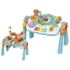 Multifunkcyjny Edukacyjny Stolik 2w1 Pianinko Ciuchcia Mikrofon Klocki Bluetooth Akumulator