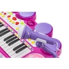 Różowe Organki Keyboard - Stolik, Krzesełko, Mikrofon