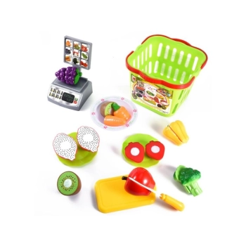 Koszyk Sklepowy, Waga, Warzywa, Owoce + Akcesoria