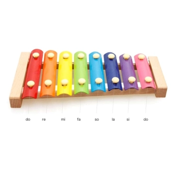 Cymbałki Drewniane + Pałeczki, Ksylofon Dla Dzieci