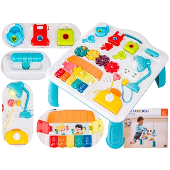Edukacyjny Interaktywny Stolik Dla Dzieci, Pianinko, Klocki, Melodie