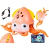 Uciekająca Pełzająca Ośmiornica, Interaktywna Zabawka, Świeci, Gra melodie Robot POMARAŃCZOWA Przecena 1