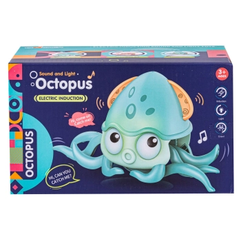 Uciekająca Pełzająca Ośmiornica, Interaktywna Zabawka, Świeci, Gra melodie Robot POMARAŃCZOWA