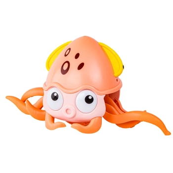 Uciekająca Pełzająca Ośmiornica, Interaktywna Zabawka, Świeci, Gra melodie Robot POMARAŃCZOWA