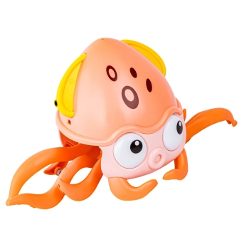 Uciekająca Pełzająca Ośmiornica, Interaktywna Zabawka, Świeci, Gra melodie Robot POMARAŃCZOWA