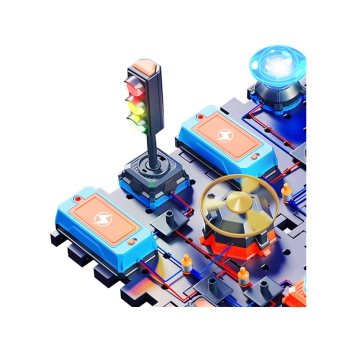 Zestaw Do Eksperymentów Naukowych Sygnalizacja Świetlna Wiatrak Zabawka Naukowa Eksperyment Obwód Elektroniczny