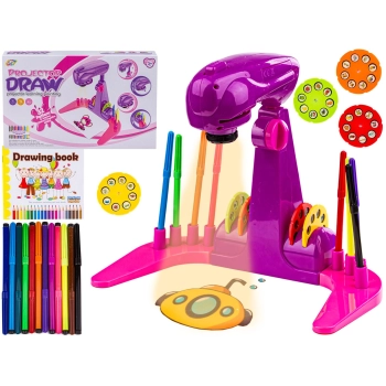 Projektor, Rzutnik Do Nauki Rysowania Malowania + Akcesoria RÓŻOWY