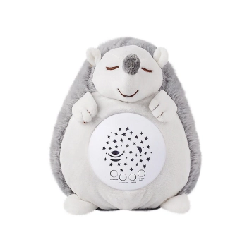 Pluszowy Jeż Jeżyk PROJEKTOR Maskotka Emituje Biały Szum Usypiacz Pomaga Zasnąć Zabawka Dla Dzieci