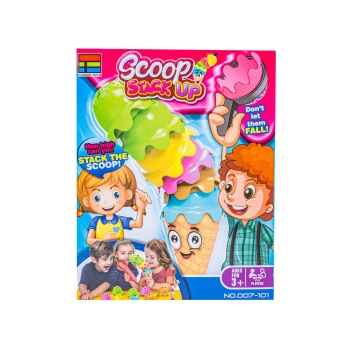 Rodzinna gra zręcznościowa SZALONE GAŁKI Lody w waflu Ułóż lodową wieżę