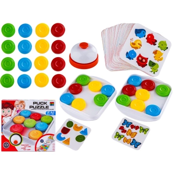 Gra Logiczna SZYBKIE KRĄŻKI Puck Puzzle Karty, Dzwonek, Zręcznościowa