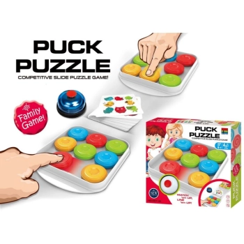 Gra Logiczna SZYBKIE KRĄŻKI Puck Puzzle Karty, Dzwonek, Zręcznościowa