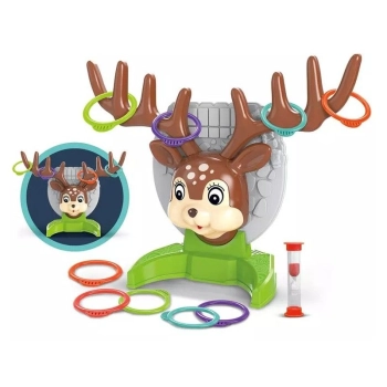 Gra Zręcznościowa Rzucanie Obręczy Ringo, Jelonek + Obręcze,  Deer Ring Game