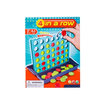 Logiczna Gra Umysłowa Planszowa 4 In A Row, 4 w Rzędzie, Plansza + Żetony