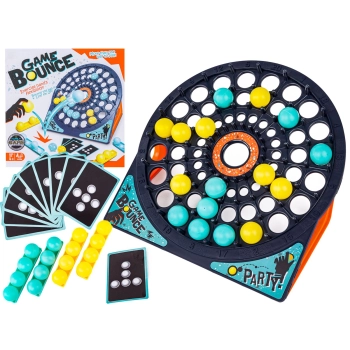 Rodzinna Gra Zręcznościowa BOUNCE GAME, Układanka, Tarcza, Karty, Piłeczki