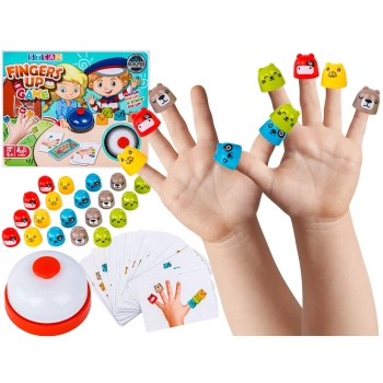 Gra Na Refleks Łapki, Paluszki W Górę, FINGERS UP GAME, Kolorowe Naparstki, Karty, Dzwonek, Kto Pierwszy