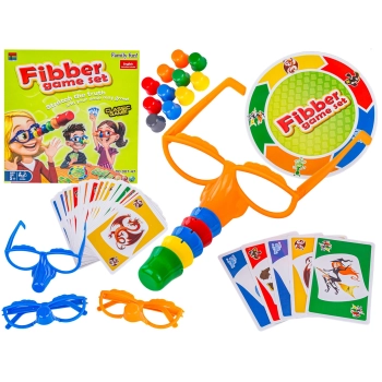 Zabawna gra rodzinna KŁAMCA Kłamczuch, Karty, Pinokio, Okulary I Nos