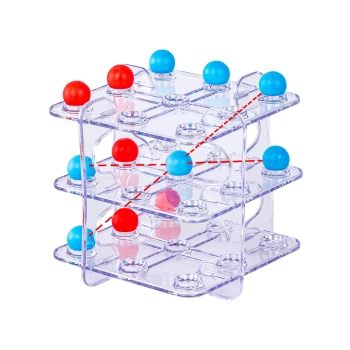 Gra logiczna TIC TAC TOE Układanka Łamigłówka, Kółko Krzyżyk 3D, 3 w Rzędzie