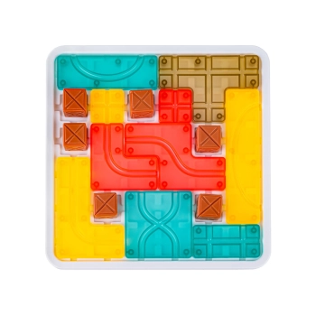 Logiczna układanka, Gra planszowa, Plansza + Kolorowe klocki