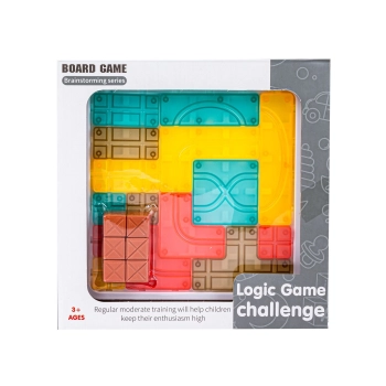 Logiczna układanka, Gra planszowa, Plansza + Kolorowe klocki Przecena 1