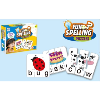 Edukacyjna Gra Słów, Puzzle Do Nauki Języka Angielskiego, Fiszki, Dopasuj Literki, Nauka Wyrazów Spelling Puzzle