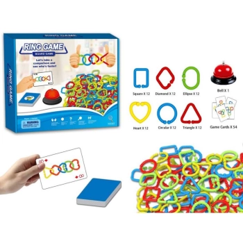 Logiczna Gra Połącz Obręcze Kształty, Puzzle Ring Game Karty