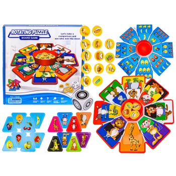 Obrotowa Gra Losowa, Układanka, Puzzle, Zwierzęta I Owoce