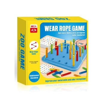 Edukacyjna Gra Zręcznościowa - Zawiąż Linę Nawlec Nitkę
