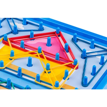 Edukacyjna Gra Zręcznościowa Układanka Kolorowe Gumki Sznurek Hook Picture Game Karty