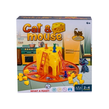 Rodzinna Gra KOT I MYSZY Złap Ser, Drabinki, Cat & Mouse  