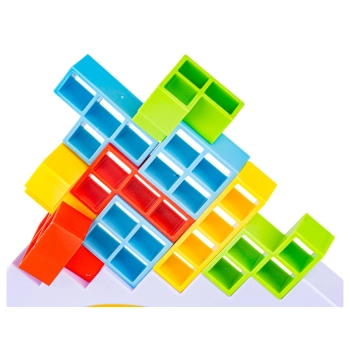 Zręcznościowa Gra Wieża TETRIS, Balansujące Klocki, Kolorowa Wieża Układanka