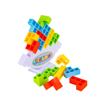 Zręcznościowa Gra Wieża TETRIS, Balansujące Klocki, Kolorowa Wieża Układanka