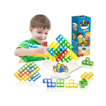 Zręcznościowa Gra Wieża TETRIS, Balansujące Klocki, Kolorowa Wieża Układanka