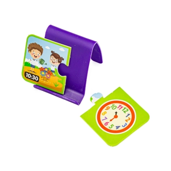 Zegar Do Nauki Godzin + 30 Kart Puzzle Edukacyjna Gra Nauka Godzin