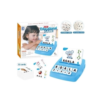 Edukacyjna Gra Słów 2w1 Dopasuj Literki, Nauka Języka Angielskiego I Matematyki Nauka Liczenia Fiszki