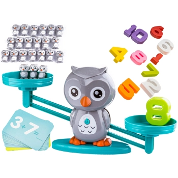 Gra Nauka Liczenia - Równoważnia Waga Szalkowa Sówka Sowa - Owl Balance